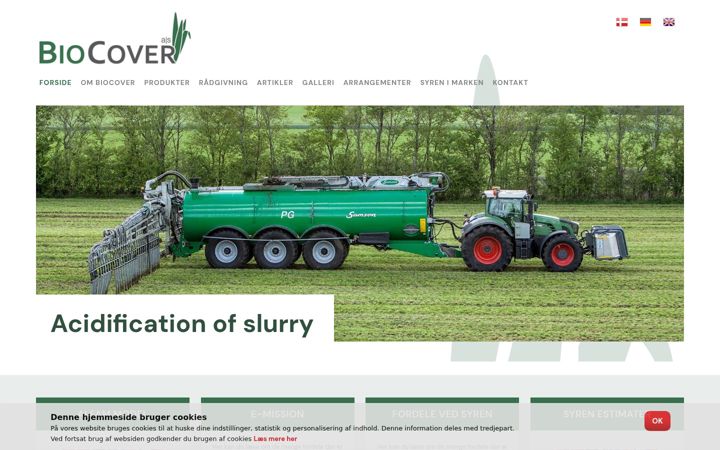 Screenshot of biocover.dk