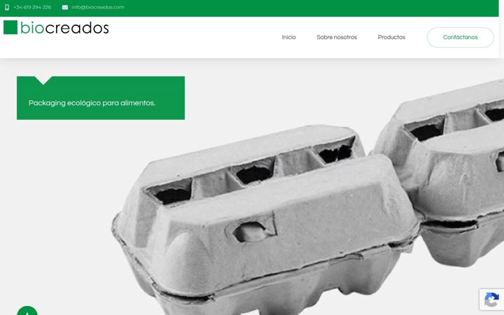 Screenshot of biocreados.com