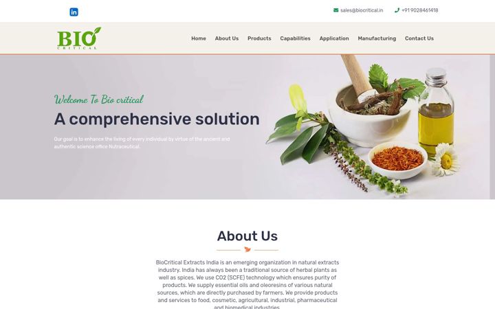 Screenshot of biocritical.in