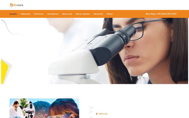 Screenshot di biocure.com.tr