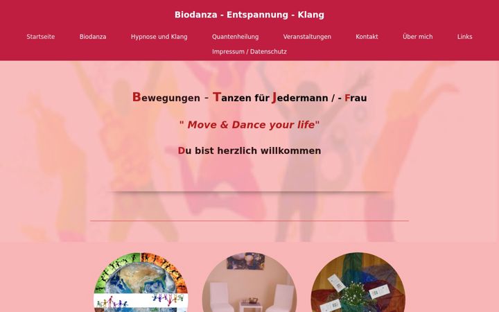 Screenshot of biodanza-bewegt.de