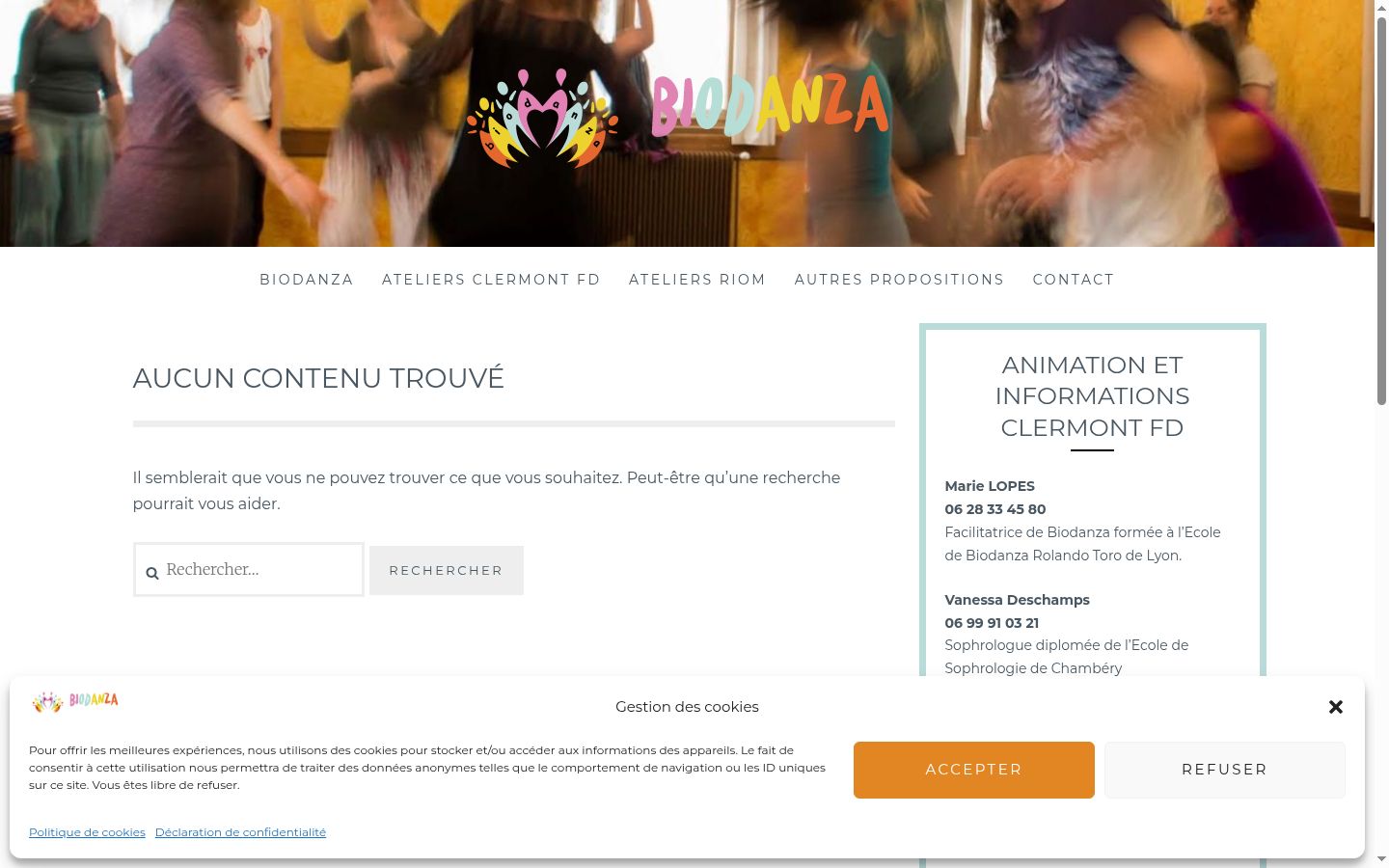 Screenshot del banner di consenso mostrato prima di qualsiasi interazione
