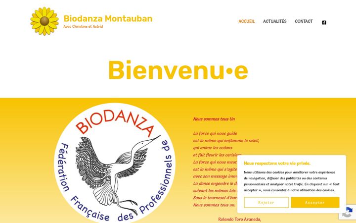 Skjermbilde av biodanza-montauban.fr