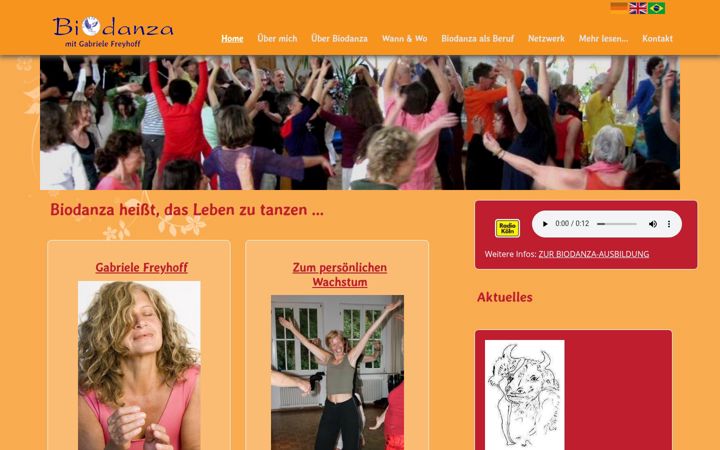 Snímek obrazovky biodanza-online.de