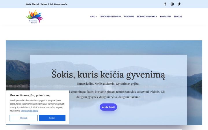 Ekraanipilt saidist biodanza.lt