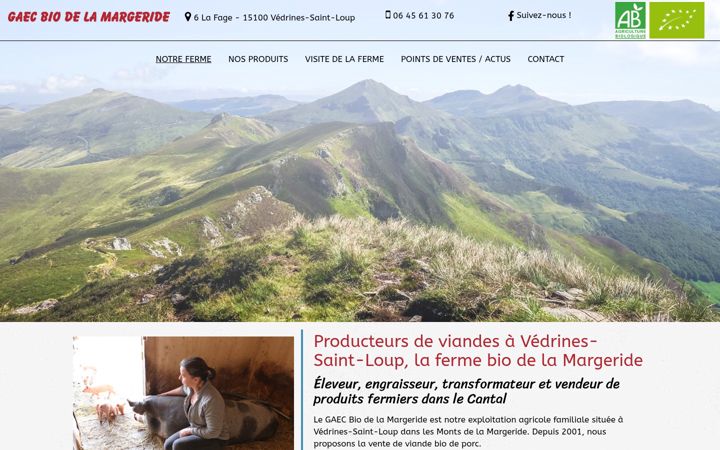 Screenshot of biodelamargeride.fr