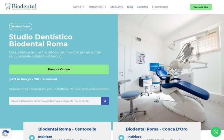 Screenshot of biodentalroma.com