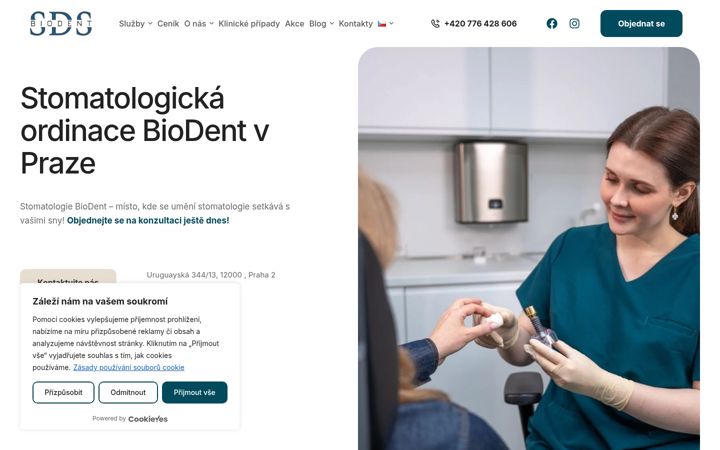 Screenshot του biodentclinic.cz
