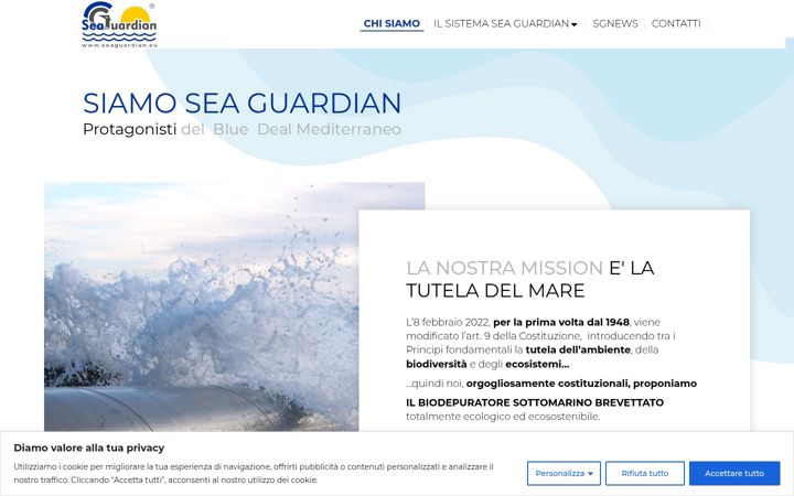 Screenshot of biodepuratoreseaguardian.it