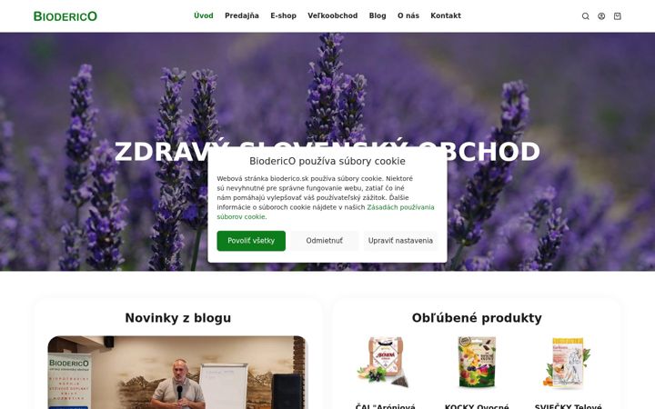Snímek obrazovky bioderico.sk