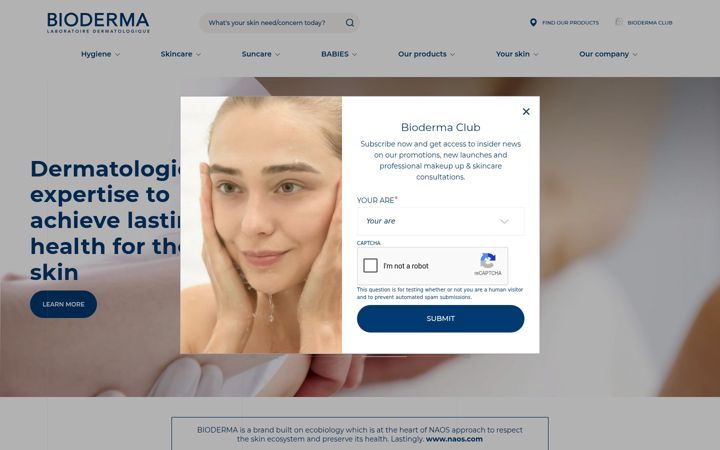 Screenshot of bioderma-india.in