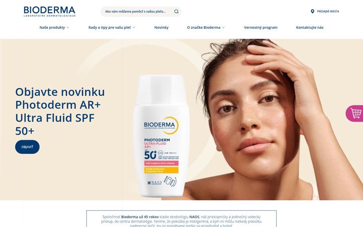 Screenshot of bioderma-sk.com