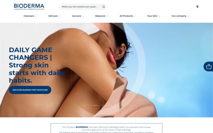 Screenshot of bioderma.com.au