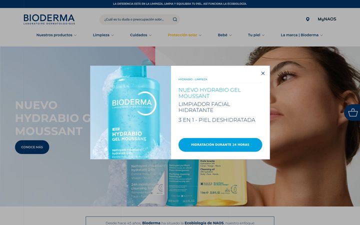 Screenshot of bioderma.com.co