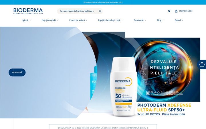 Screenshot of bioderma.com.ro