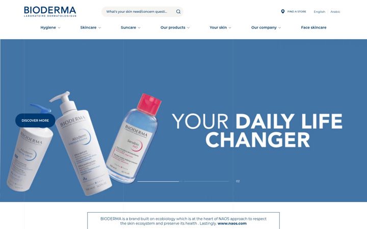 Screenshot of bioderma.eg