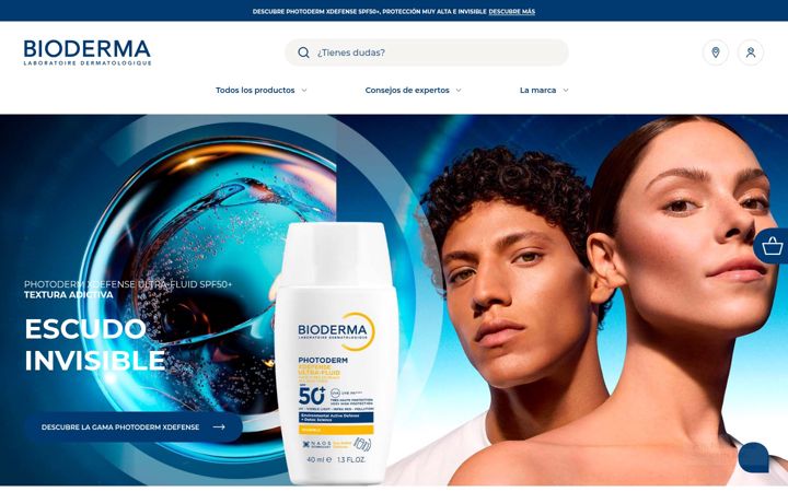 Ekraanipilt saidist bioderma.es