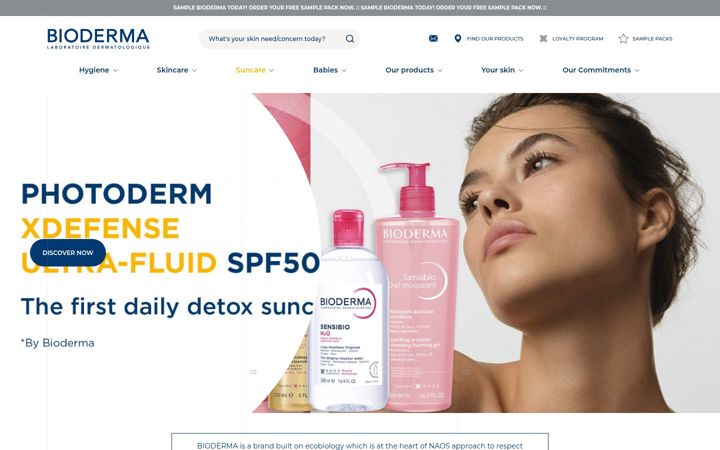 Screenshot of bioderma.mt