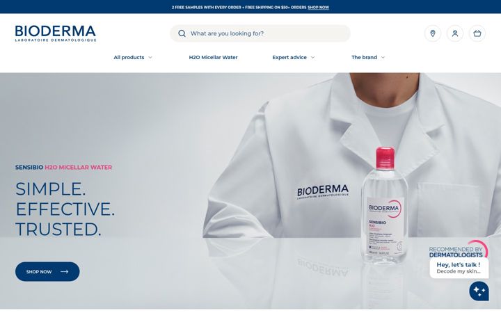 Screenshot of bioderma.us