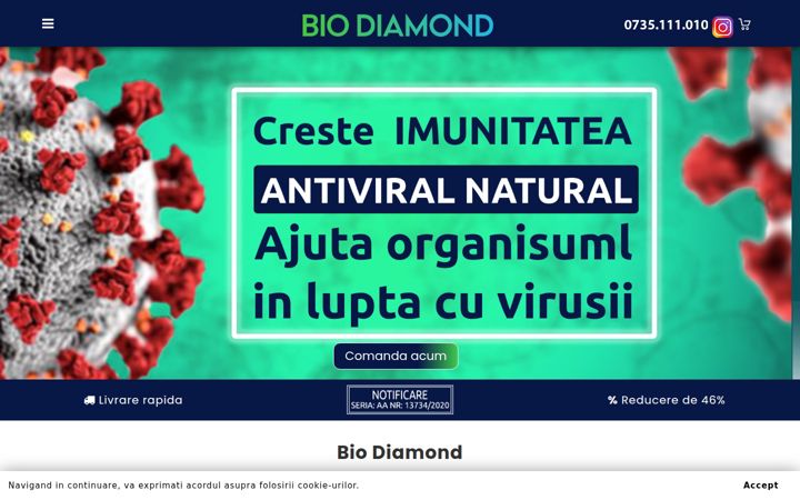 Екранна снимка на biodiamond.ro