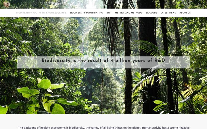 Screenshot of biodiversity-metrics.org
