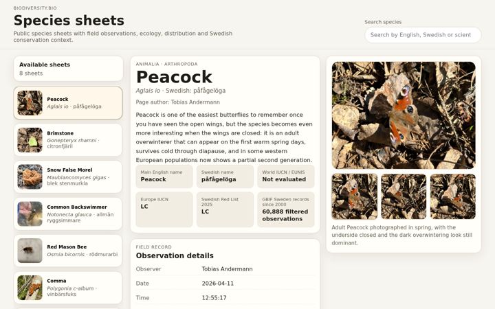 Screenshot of biodiversity.bio