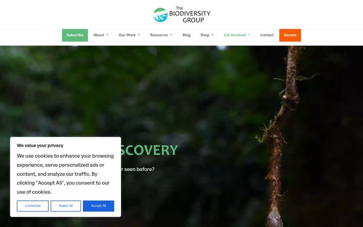 Screenshot of biodiversitygroup.org