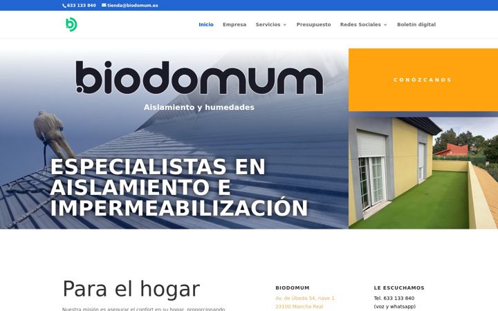 Ekraanipilt saidist biodomum.es
