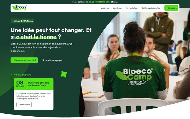Screenshot of bioeco.camp