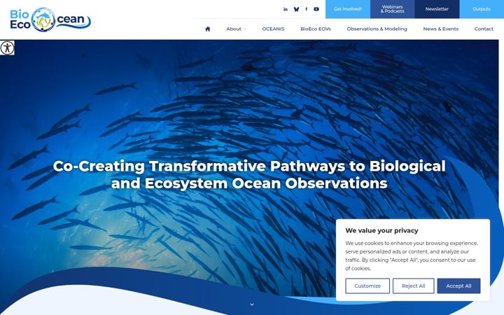 Screenshot van bioecoocean.org