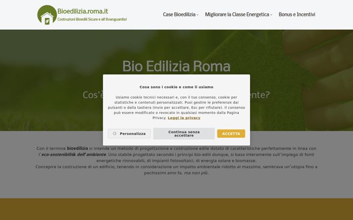 Screenshot of bioedilizia.roma.it