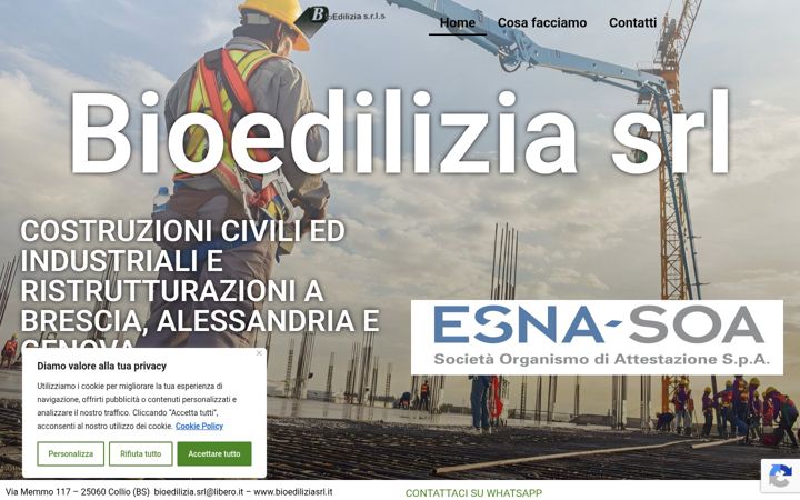 Screenshot of bioediliziasrl.it