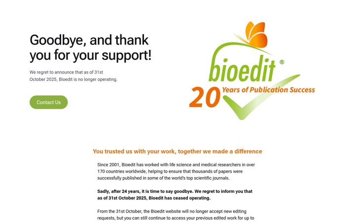 Screenshot of bioedit.com