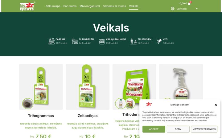 Screenshot of bioefekts.lv