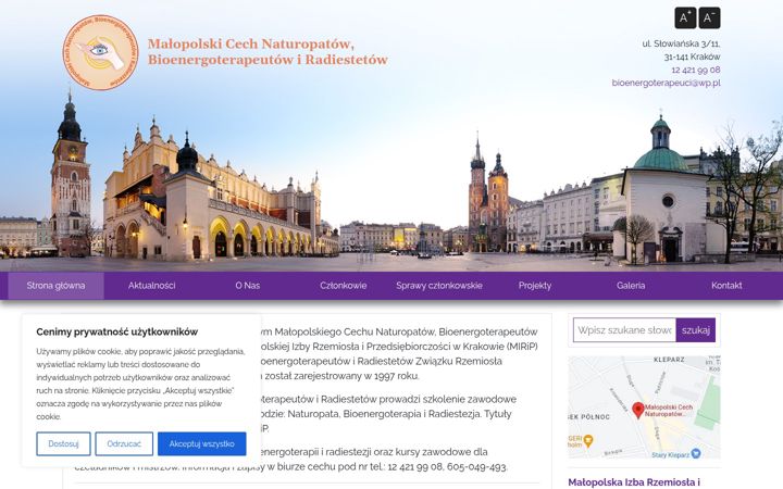 Screenshot stránky bioenergoterapia-cech.pl