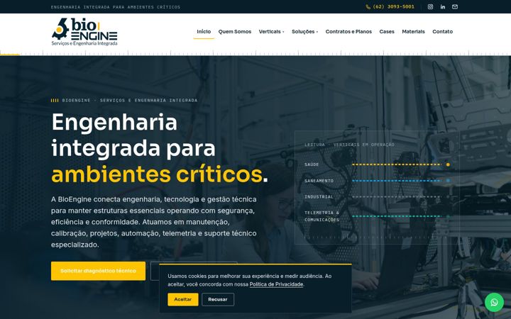 Skärmbild av bioengine.com.br