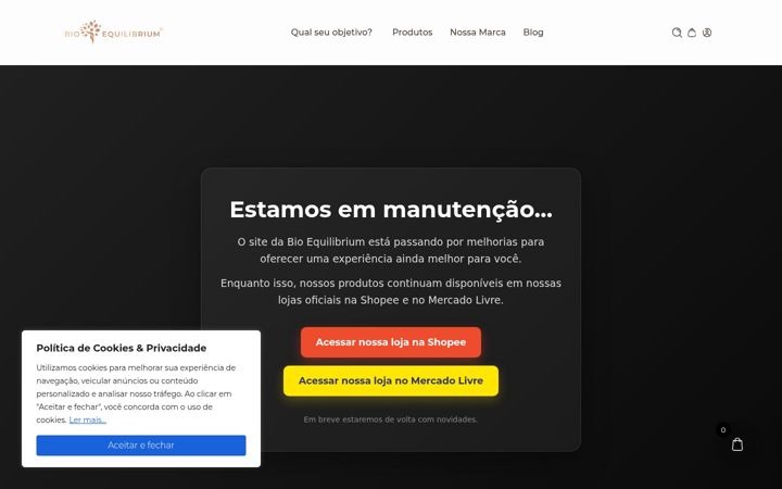 Skärmbild av bioequilibriumbrasil.com.br