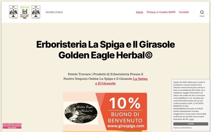 Screenshot van bioerboristeria.altervista.org