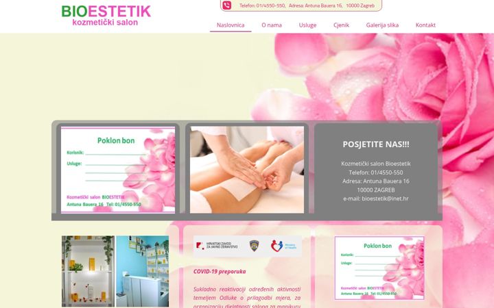 Screenshot of bioestetik.hr