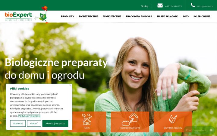 Screenshot stránky bioexpert.pl
