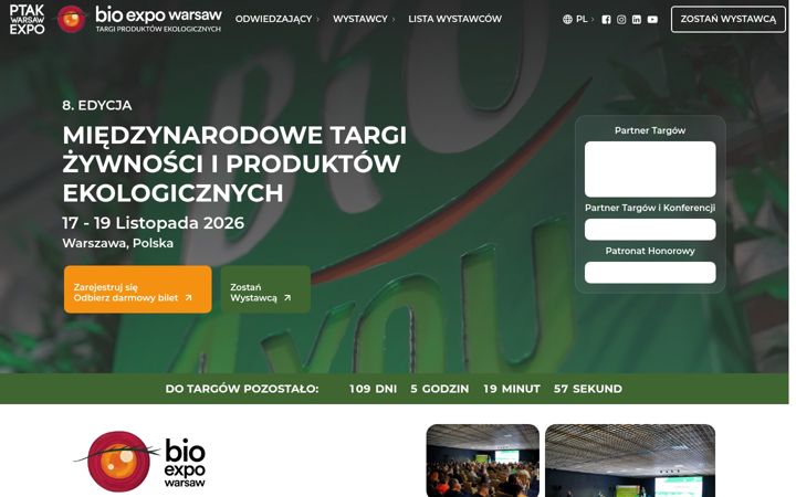 Screenshot stránky bioexpo.pl
