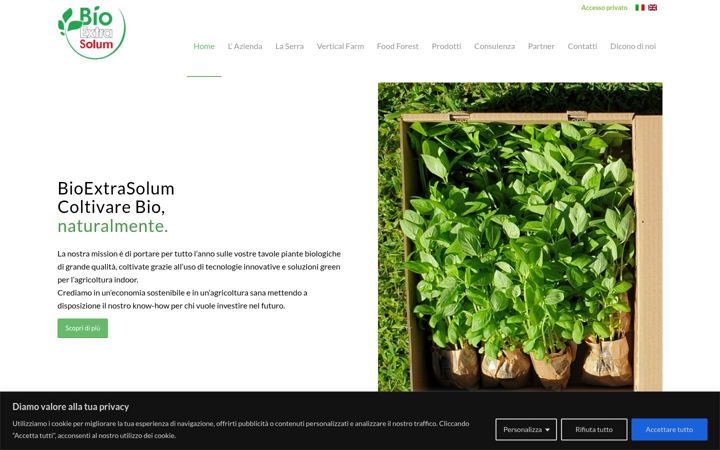 Screenshot of bioextrasolum.it