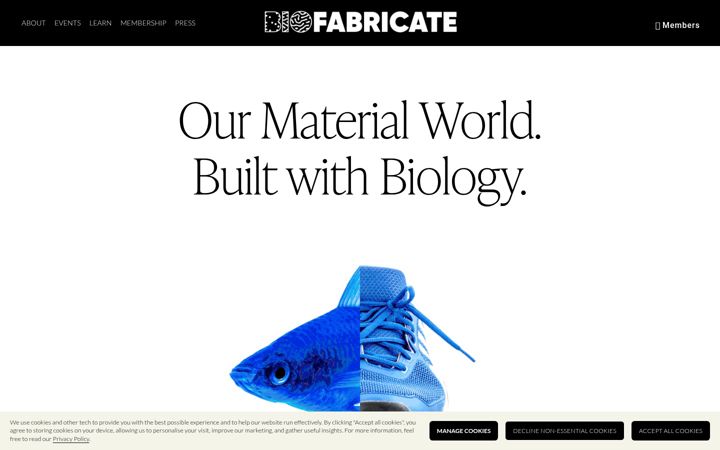 Screenshot of biofabricate.co