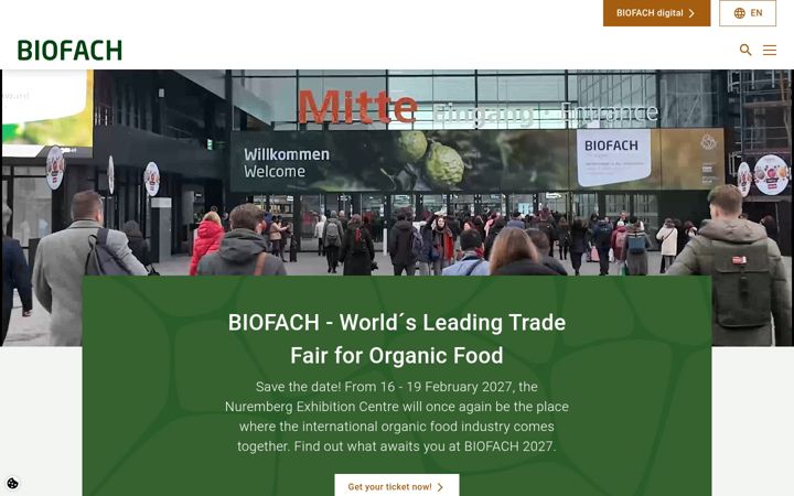 Screenshot of biofach.de