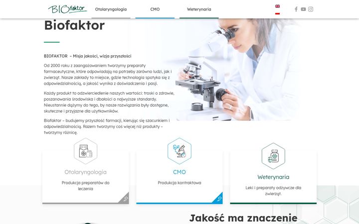 Screenshot stránky biofaktor.pl