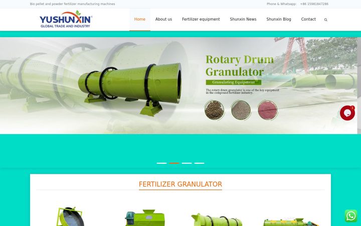 Screenshot of biofertilizermachine.com