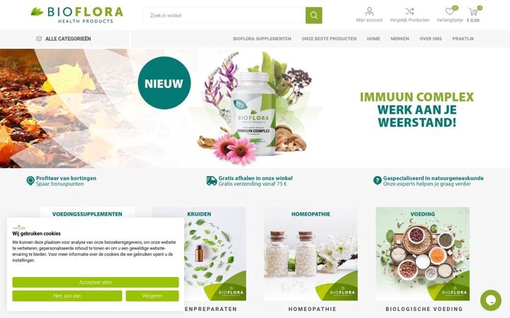 Captura de ecrã de bioflorahealthproducts.nl