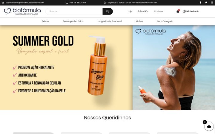 Screenshot of bioformulafarma.com.br