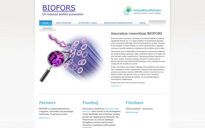 Screenshot of biofors.dk