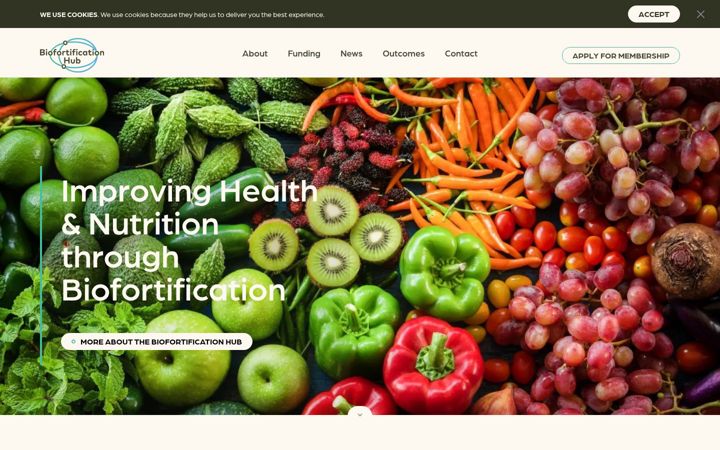 Screenshot of biofortificationhub.org